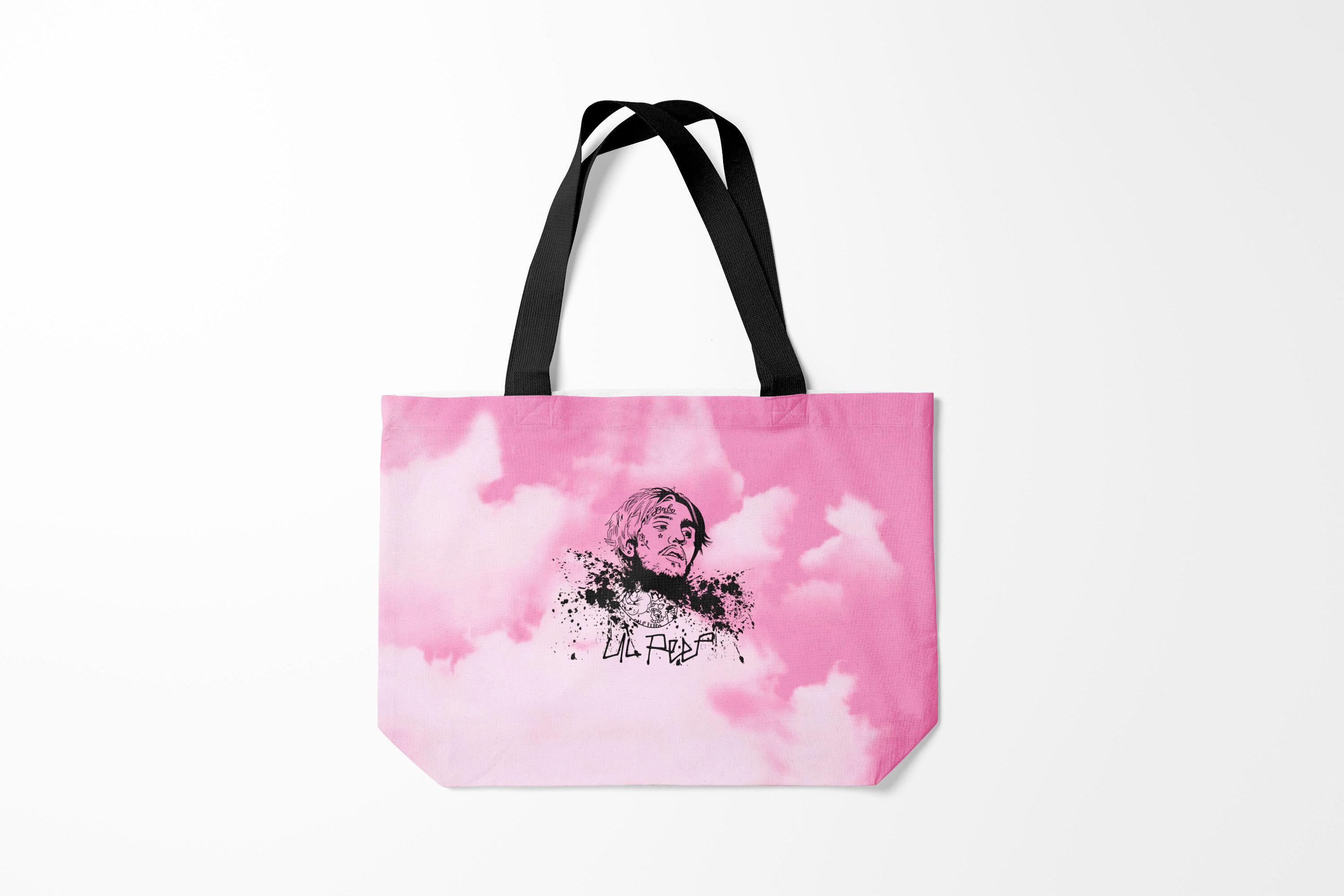 

Сумка шoппер унисекс Burnettie Lil Peep PEEP., розовый, Lil Peep PEEP.