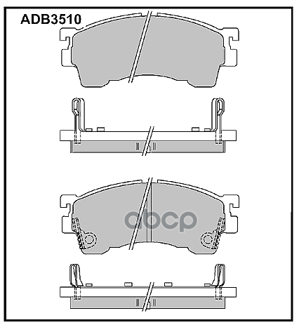 фото Колодки передние mazda 323/626/premacy/xedos 6/ford probe ii adb 3510 allied nippon арт. a