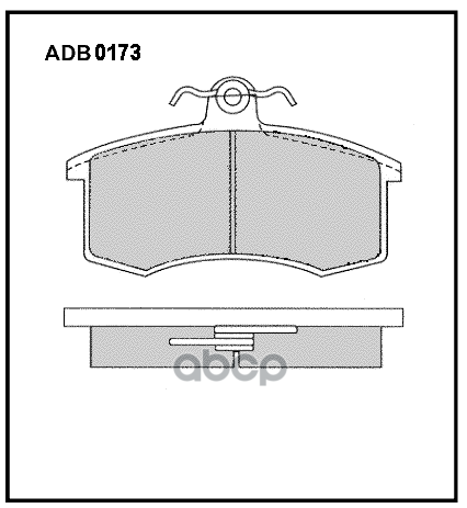 фото Колодки тормозные передние ваз 08-09 allied nippon, 0173, 4шт. adb 0173 allied nippon арт.