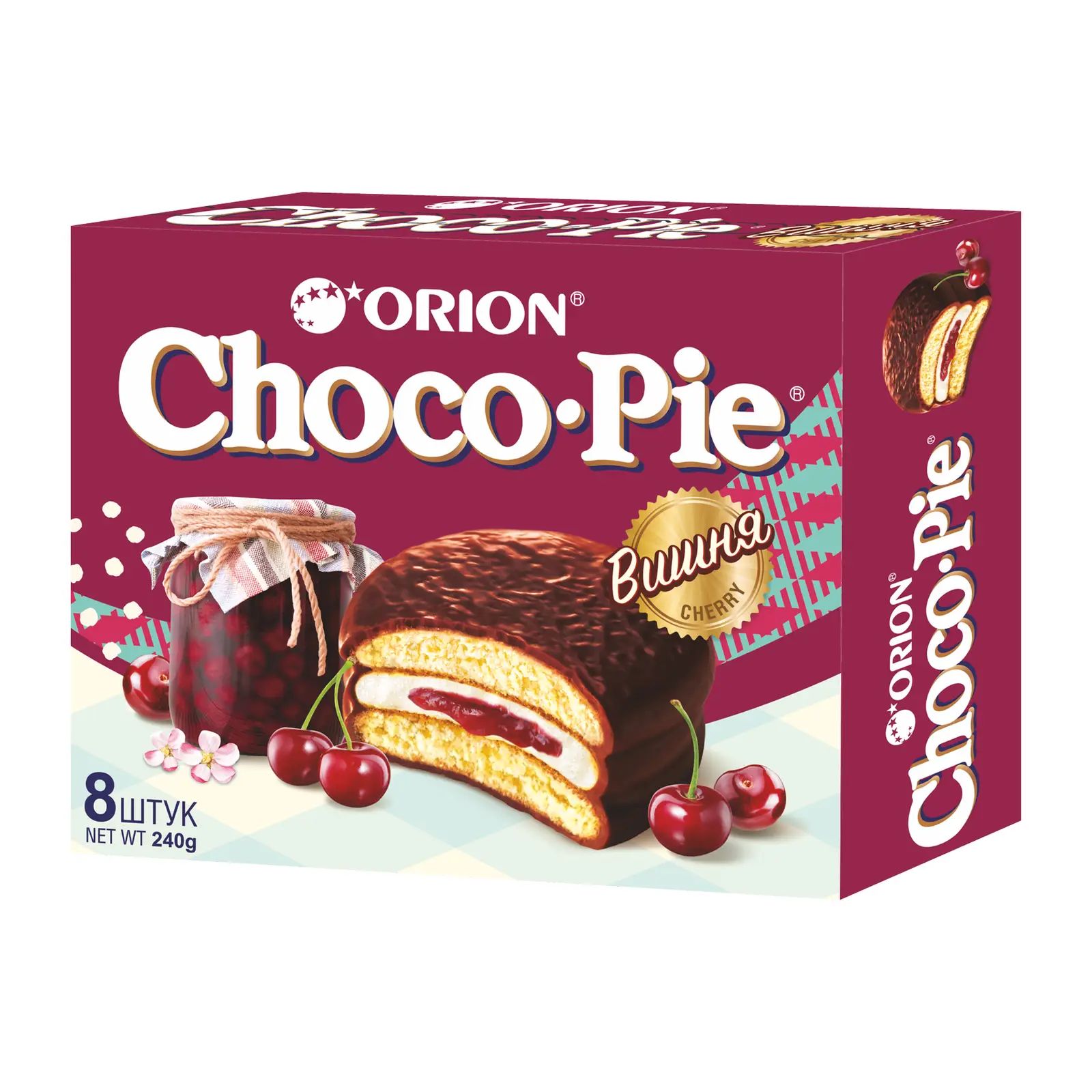 

Пирожное Choco Pie бисквитное вишня 240 г