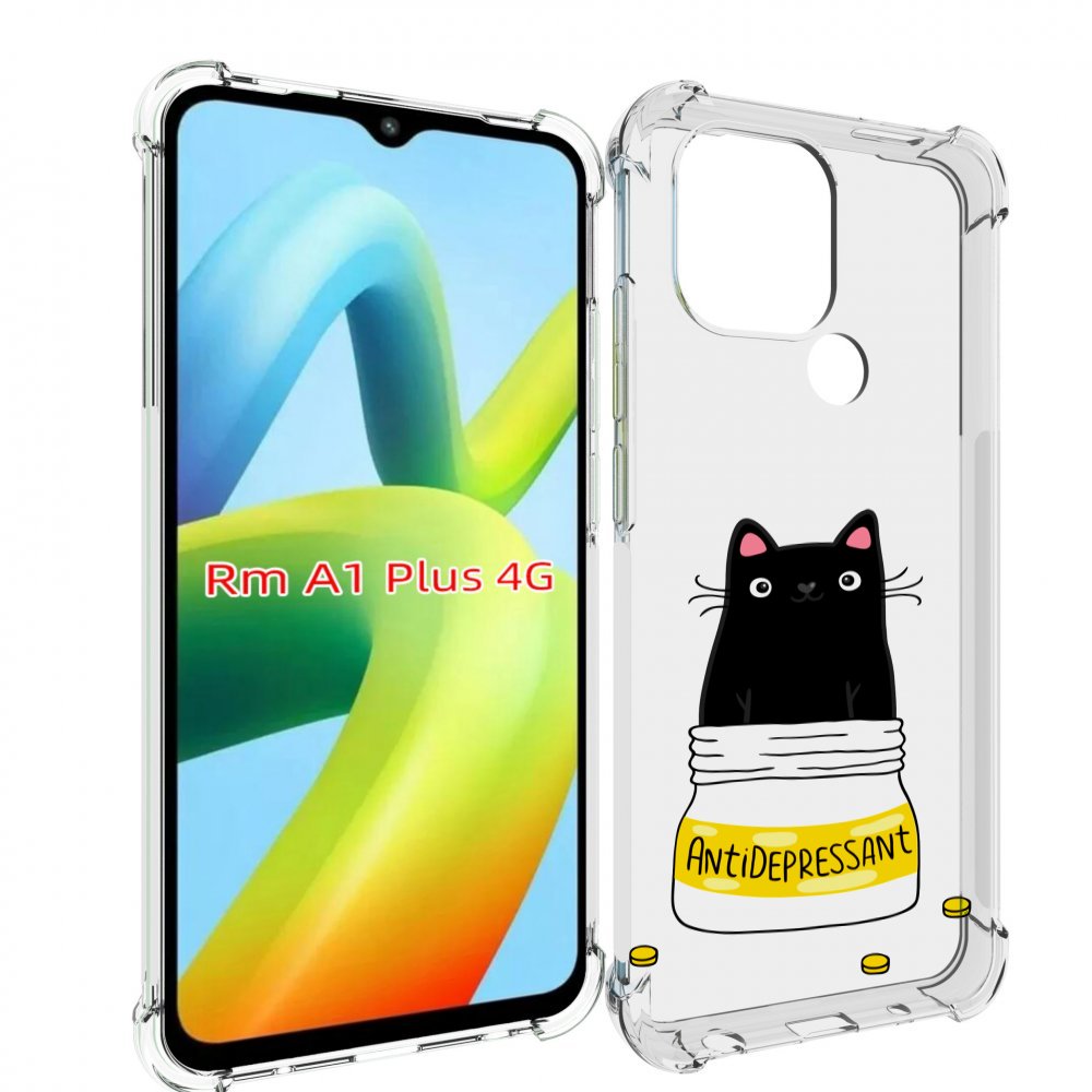 

Чехол MyPads Антидеприсан для Xiaomi Redmi A1 Plus +, Прозрачный, Tocco