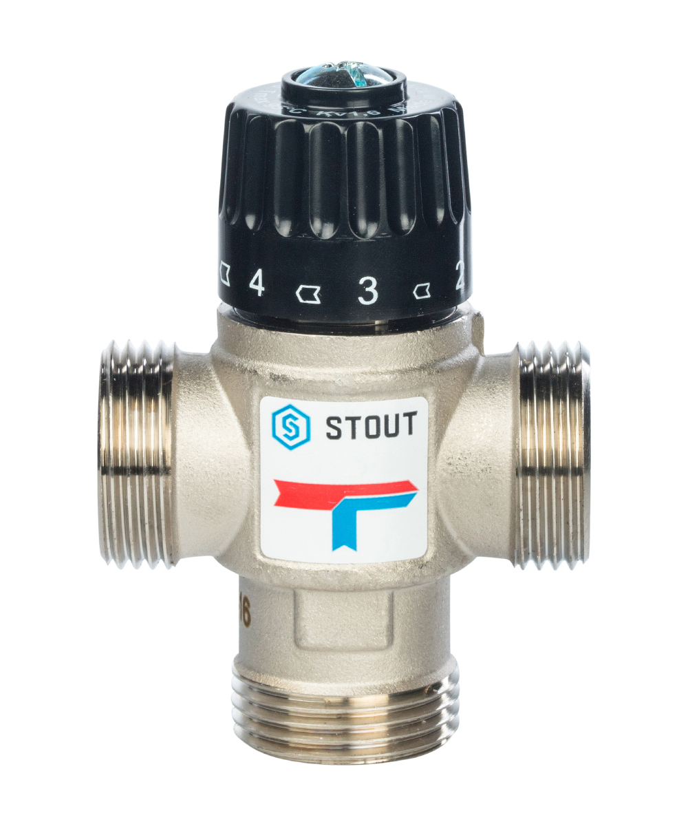 фото Термостатический смесительный клапан 1" нр stout svm-0120-166025
