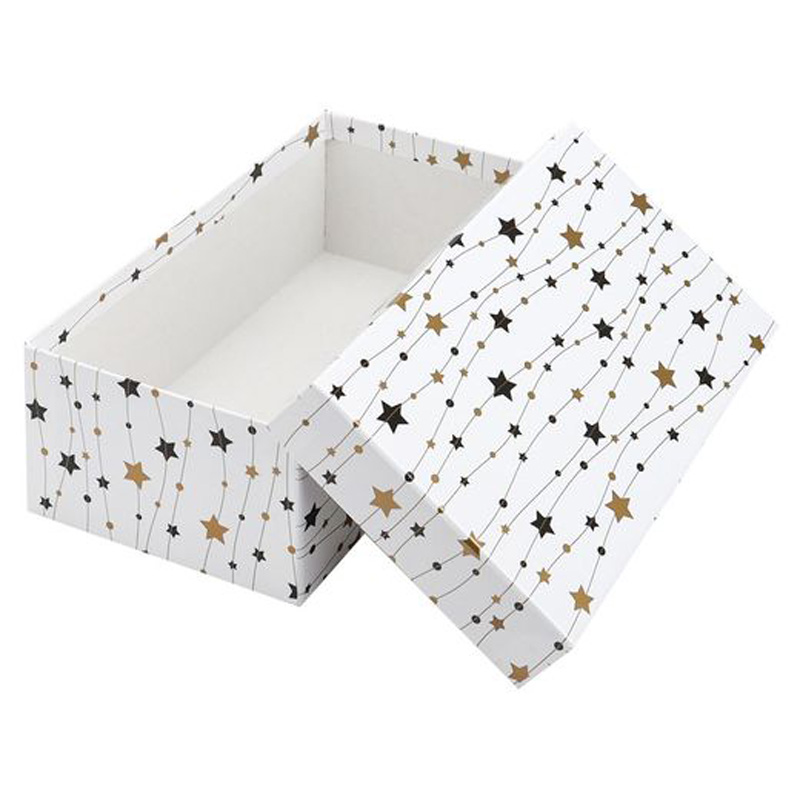 Коробка подарочная 23 х 16 х 9,5 см Miland Новогодние звездочки прямоугольная одинарная