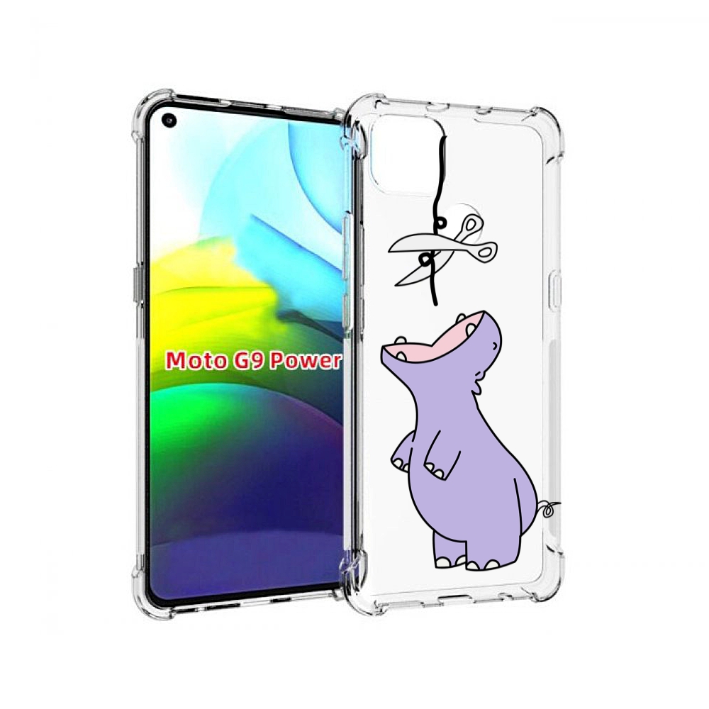 

Чехол MyPads динозаврик-фиолетовый для Motorola Moto G9 Power, Прозрачный, Tocco