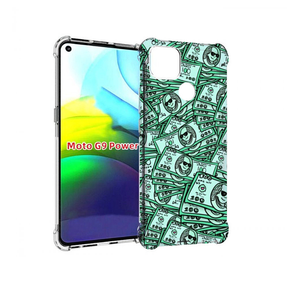 

Чехол MyPads доллары картинка для Motorola Moto G9 Power, Прозрачный, Tocco