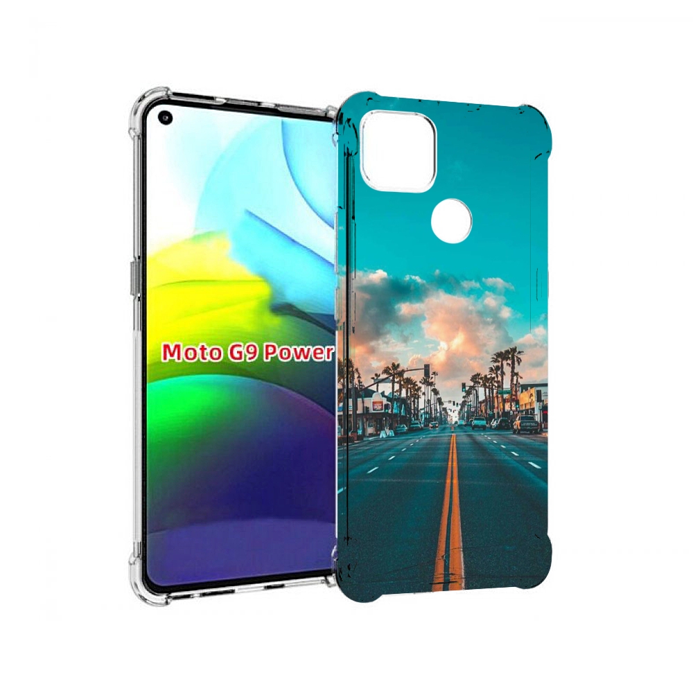 

Чехол MyPads дорога-в-лос-анджелес для Motorola Moto G9 Power, Прозрачный, Tocco
