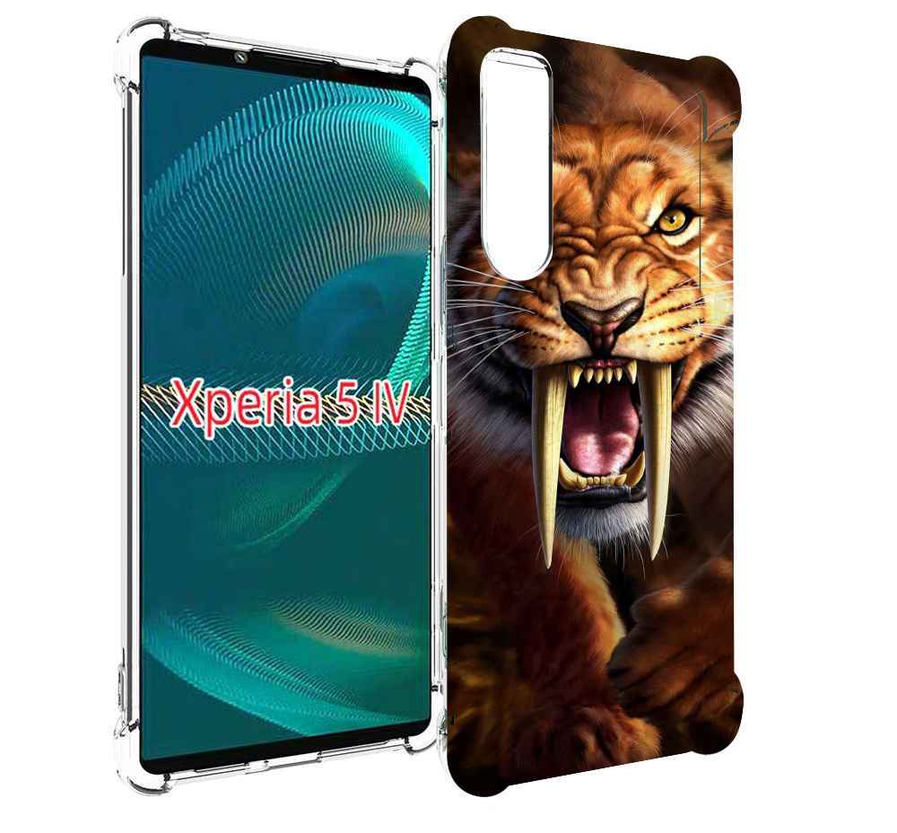 

Чехол MyPads саблезубый злой тигр для Sony Xperia 5 IV (5-4), Прозрачный, Tocco
