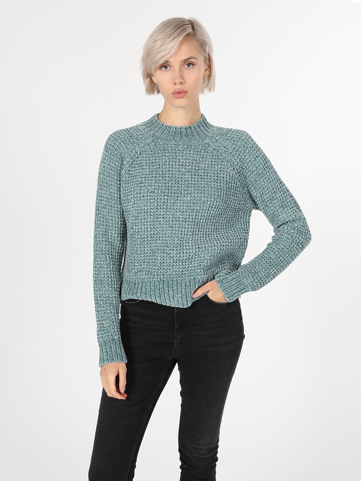 

Джемпер женский Colins CL1036479_Q1.V1 зеленый L, CL1036479_Q1.V1