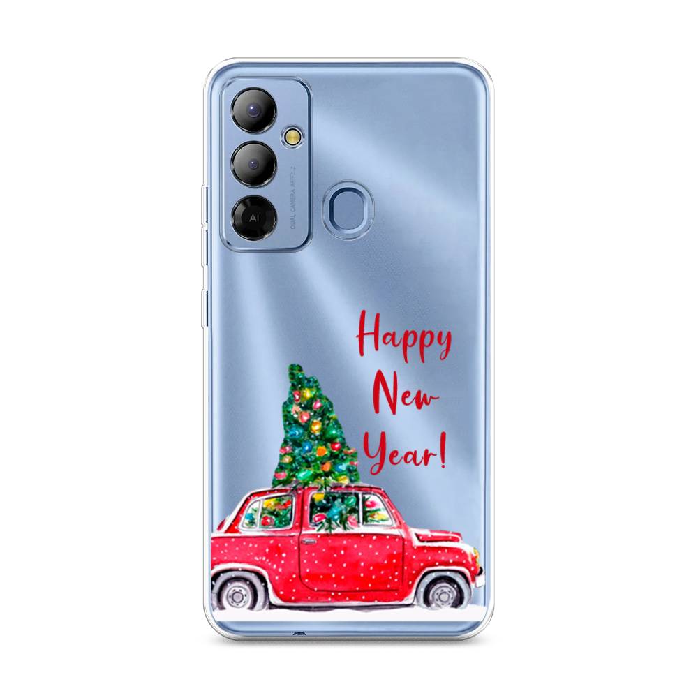 

Чехол на Tecno Pop 6 Go "Happy New Year", Красный;зеленый, 302950-5