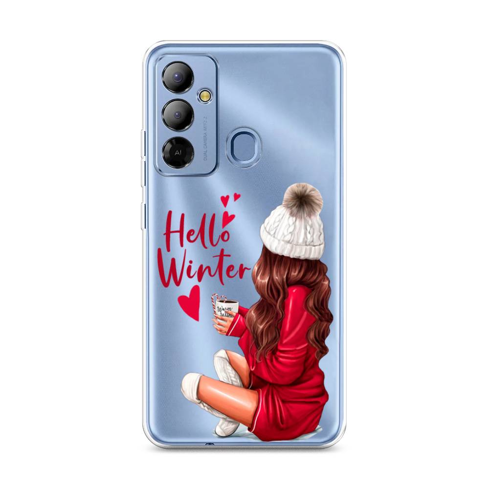 

Чехол на Tecno Pop 6 Go "Hello winter", Красный;белый;коричневый, 302950-5