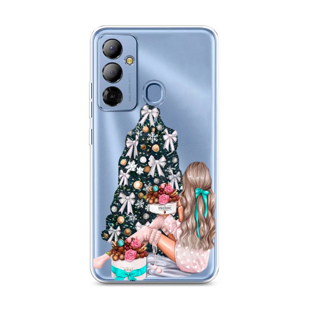 

Чехол на Tecno Pop 6 Go "New Year", Зеленый;бежевый;голубой, 302950-5
