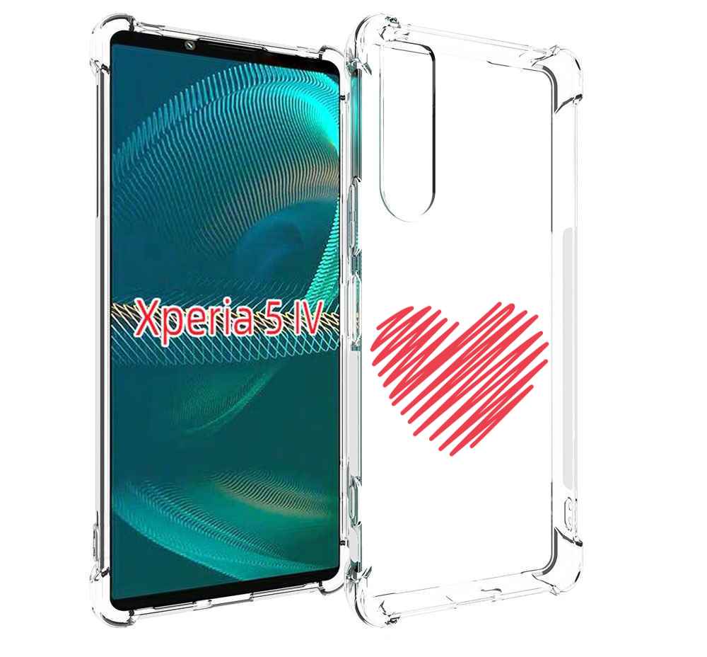 

Чехол MyPads сердечко-одной-линией для Sony Xperia 5 IV (5-4), Прозрачный, Tocco