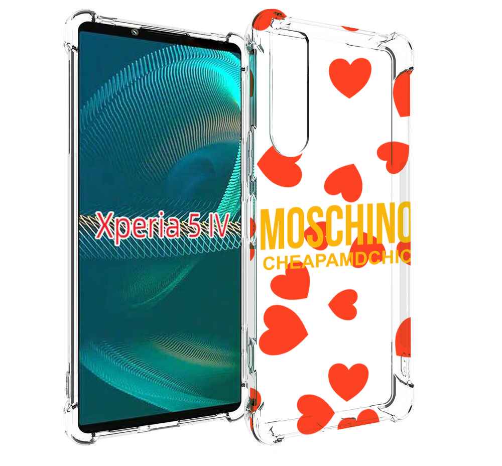 

Чехол MyPads сердца-москино для Sony Xperia 5 IV (5-4), Прозрачный, Tocco