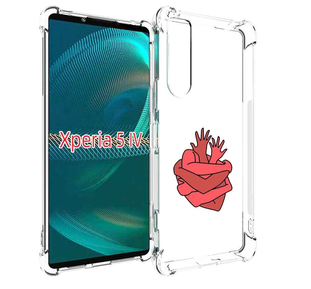 

Чехол MyPads сердце из ручек для Sony Xperia 5 IV (5-4), Прозрачный, Tocco