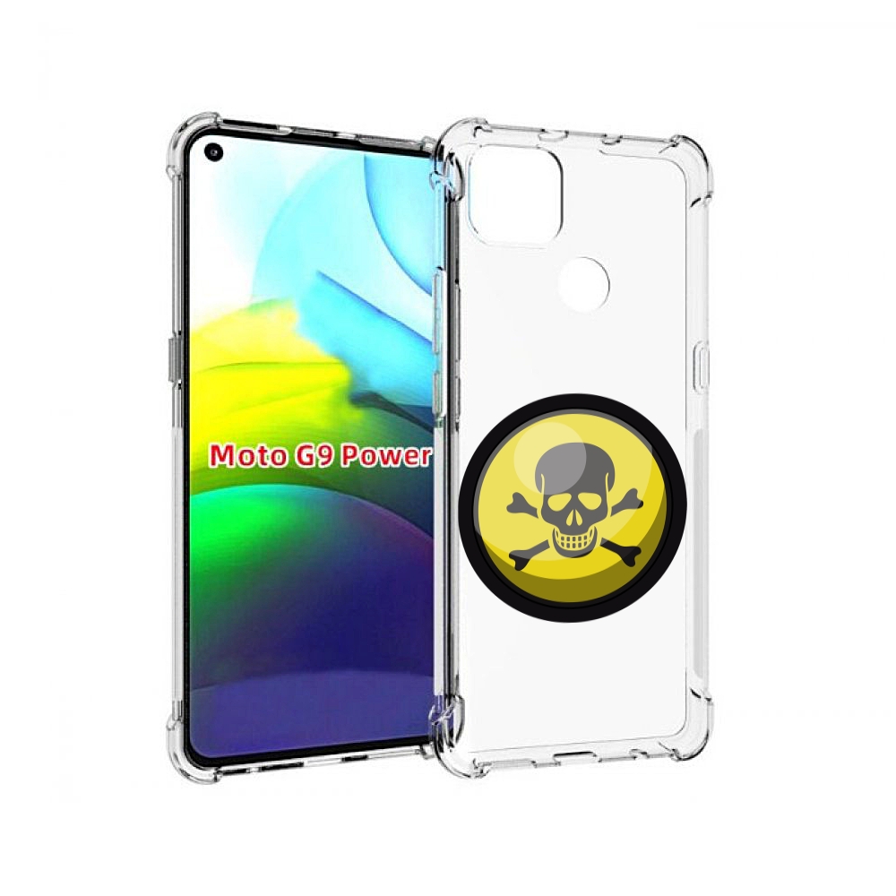 

Чехол MyPads желтый-череп для Motorola Moto G9 Power, Прозрачный, Tocco