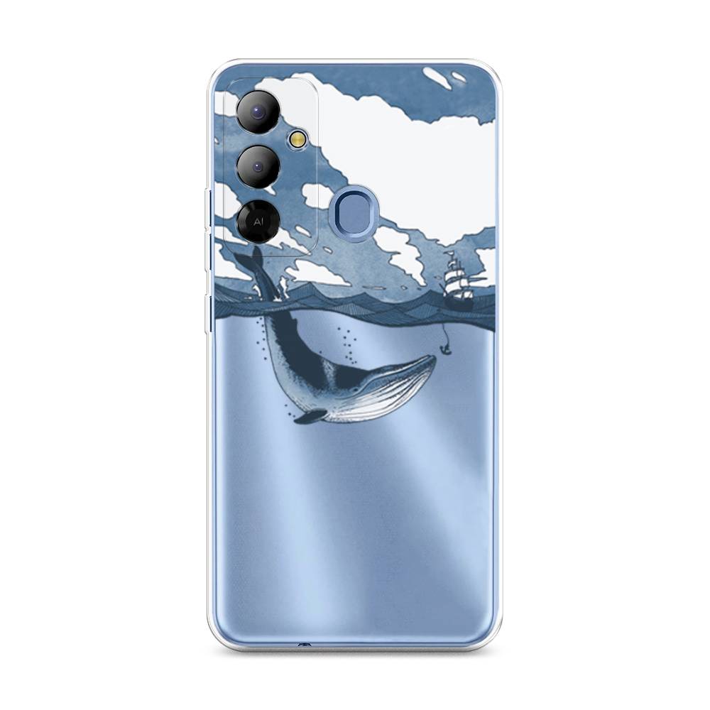 

Чехол на Tecno Pop 6 Go "Большой кит", Синий, 302950-1