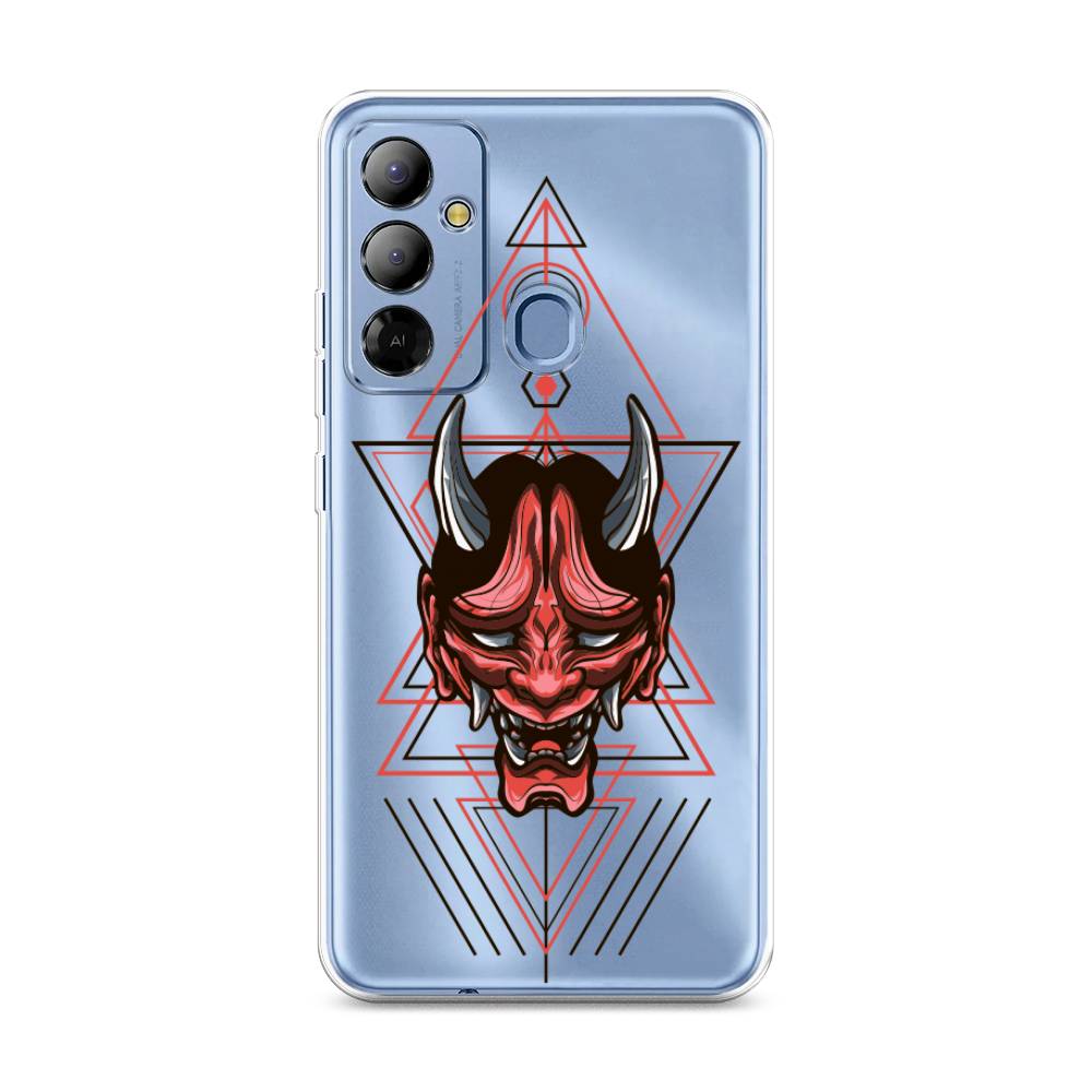 

Чехол на Tecno Pop 6 Go "Hanya Oni mask", Серый;красный;черный, 302950-4
