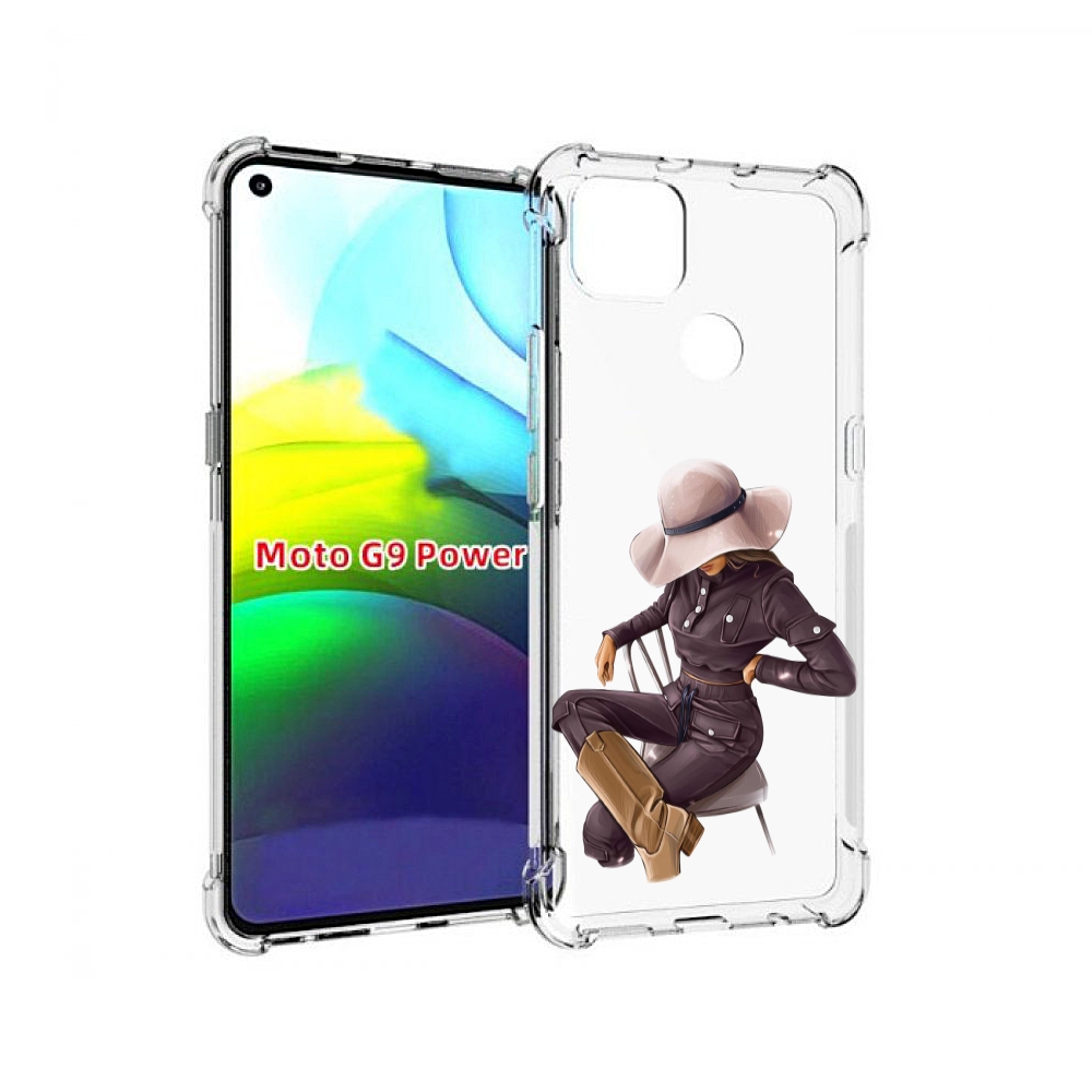 

Чехол MyPads загадочная-девушка-в-костюме женский для Motorola Moto G9 Power, Прозрачный, Tocco
