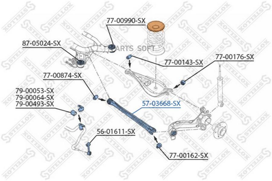 

Рычаг подвески Stellox 5703668SX