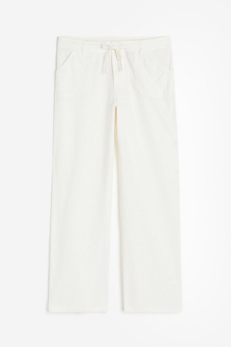 

Брюки женские H&M 1214200 белые S, Белый, 1214200