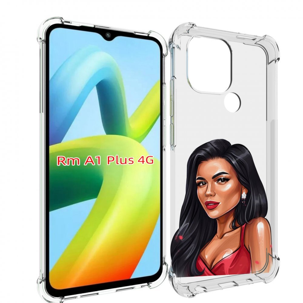 

Чехол MyPads Брюнетка-в-красном-платье для Xiaomi Redmi A1 Plus +, Прозрачный, Tocco