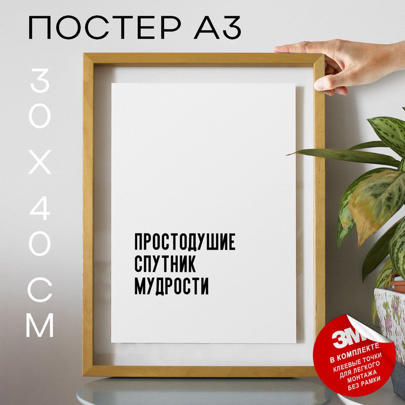 

Постер для дома интерьерный PS496 30х40, рамка А3, PS496