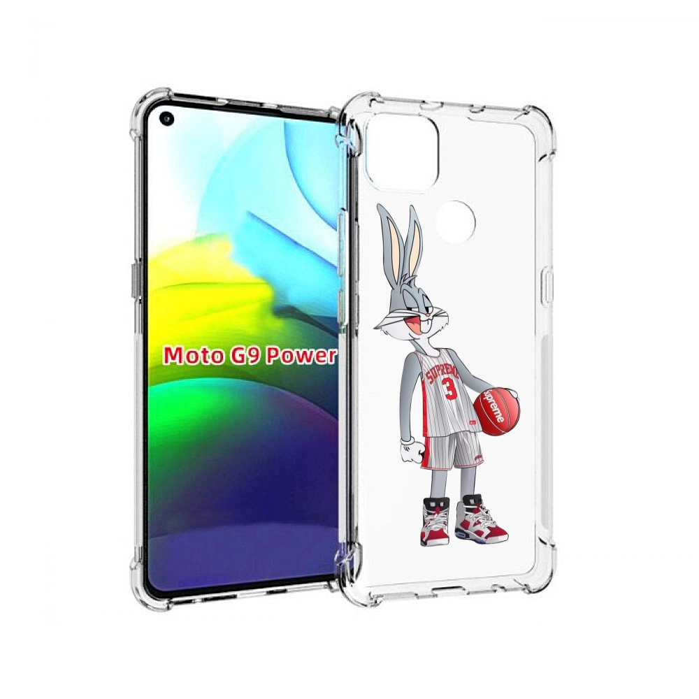 

Чехол MyPads заяц-баскетболист женский для Motorola Moto G9 Power, Прозрачный, Tocco