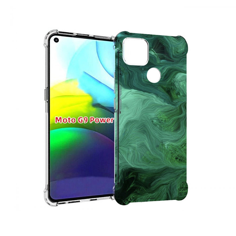 

Чехол MyPads зеленые нити для Motorola Moto G9 Power, Прозрачный, Tocco