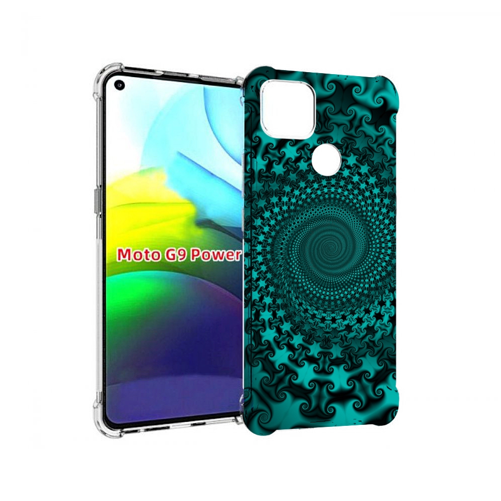 

Чехол MyPads зеленый-гипноз для Motorola Moto G9 Power, Прозрачный, Tocco