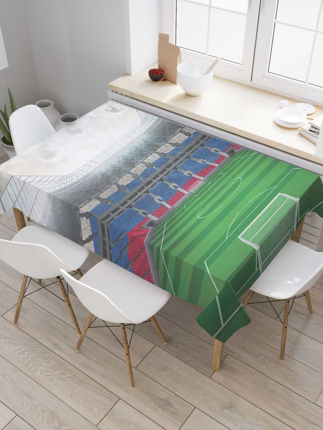 

Скатерть прямоугольная JoyArty "Российский стадион" из сатена, 180x145 см, Российский стадион