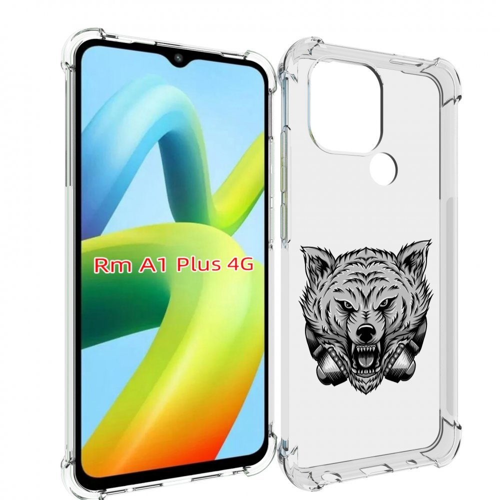 

Чехол MyPads Волк-в-наушниках мужской для Xiaomi Redmi A1 Plus +, Прозрачный, Tocco