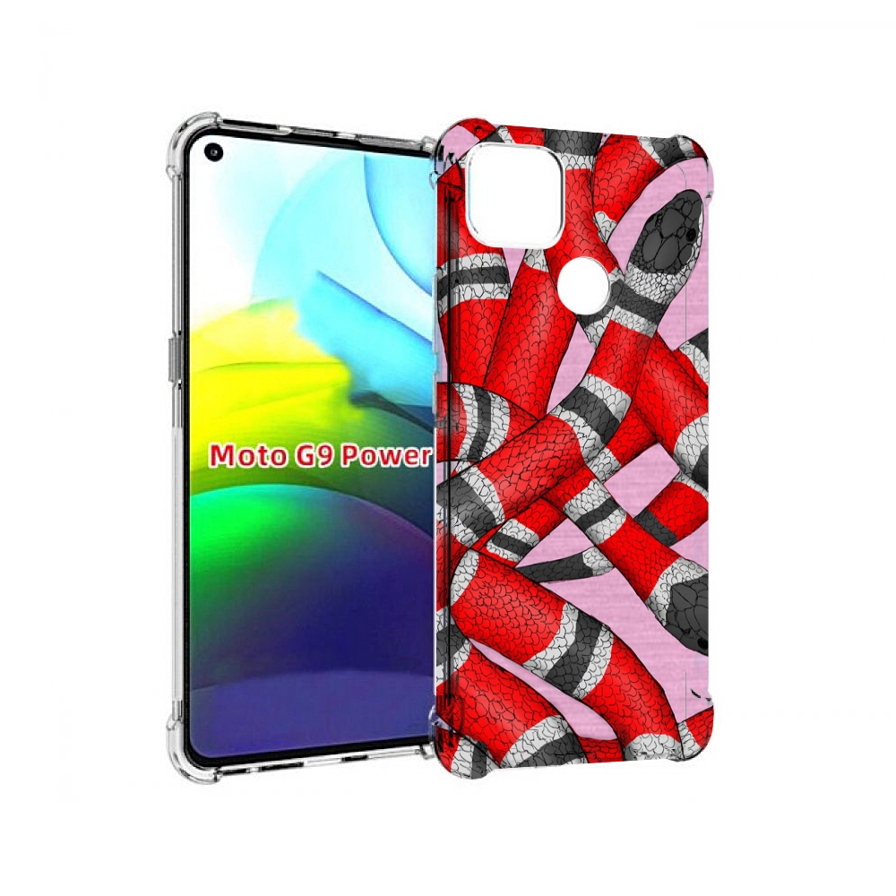 

Чехол MyPads змея-красно-черно-белый для Motorola Moto G9 Power, Прозрачный, Tocco