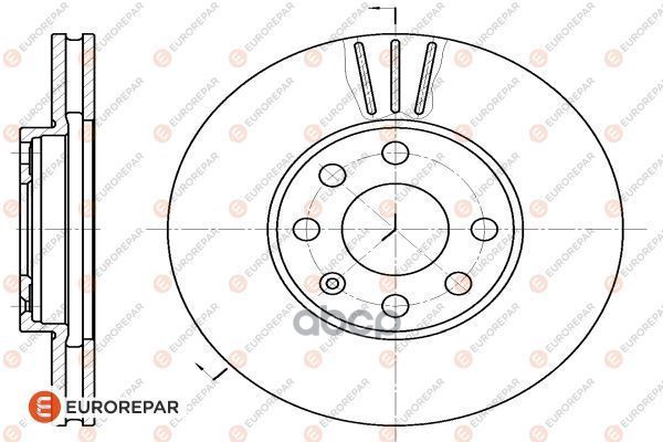 

К-Т 1 шт Диск Тормозной Opel Astra G 1.2-2.0 98-05 Передний D 256мм. (Цена За 1 Шт) EURORE