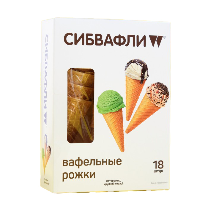 

Рожок вафельный "Сибвафли", 90г.