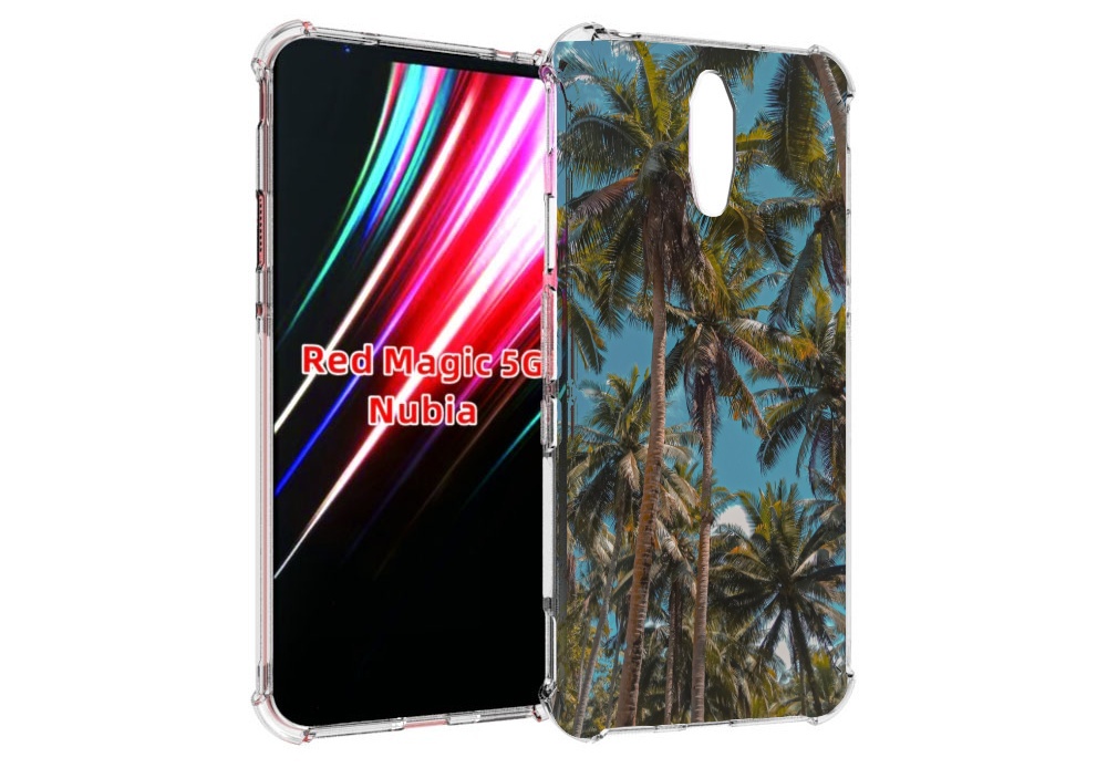 

Чехол MyPads летние пальмы для ZTE Nubia Red Magic 1 5G, Прозрачный, Tocco