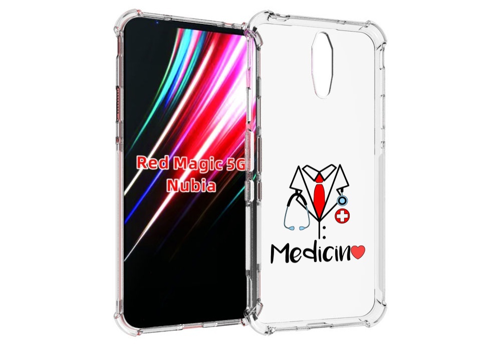

Чехол MyPads любимая медецина для ZTE Nubia Red Magic 1 5G, Прозрачный, Tocco