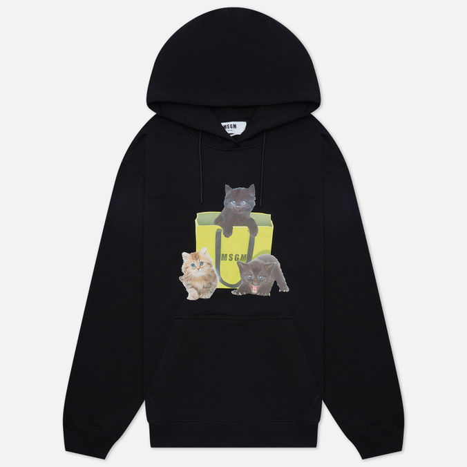 

Худи женское MSGM 3341MDM173 227799 99 черное S, 3341MDM173 227799 99