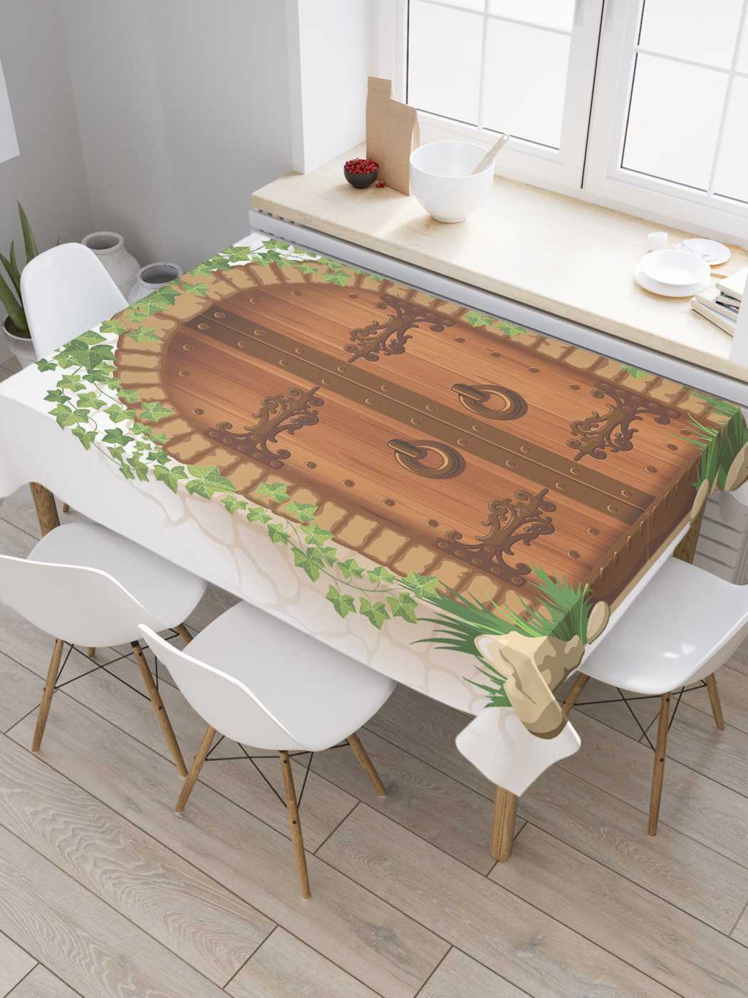 

Скатерть прямоугольная JoyArty "Запасной выход" из сатена, 180x145 см, Запасной выход