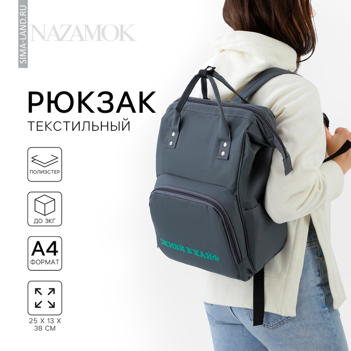 Рюкзак унисекс NAZAMOK 7387412 синий, 25х13х38 см