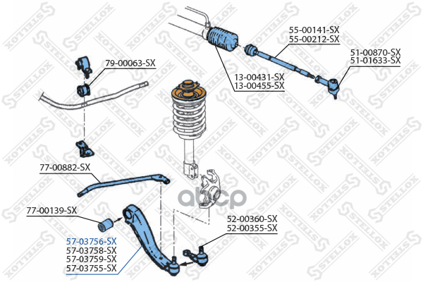 

Рычаг подвески Stellox 5703756SX