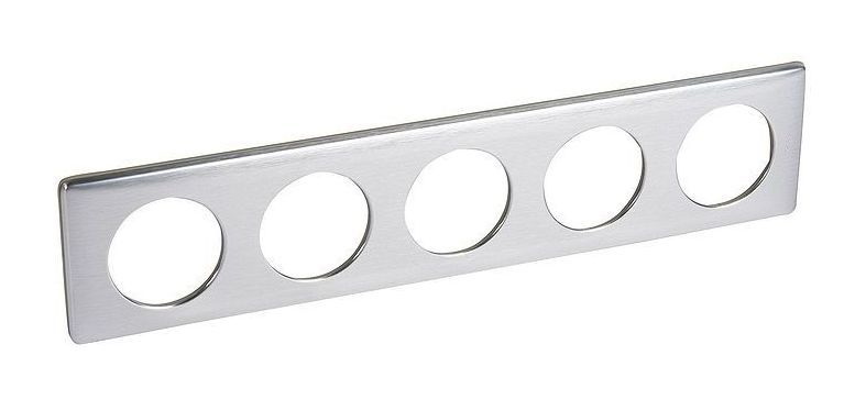 

Legrand Рамка 5-постовая Legrand Celiane алюминий 068930, Белый