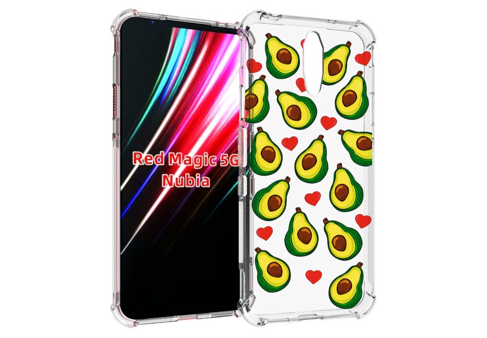 

Чехол MyPads миленькие-авокадо для ZTE Nubia Red Magic 1 5G, Прозрачный, Tocco