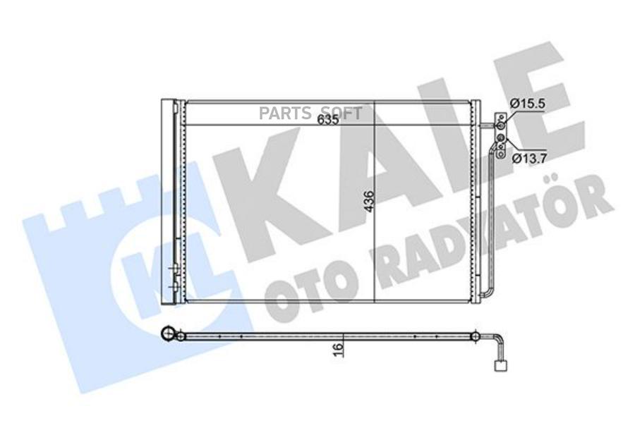 

KALE Радиатор кондиционера LAND ROVER Range Rover III 4.2/4.4/3.0TD 03/02->