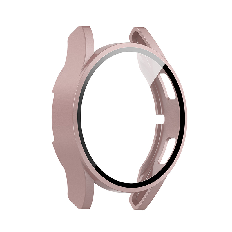 Защитный чехол с закаленным стеклом для Samsung Galaxy Watch4 40мм - розовое золото