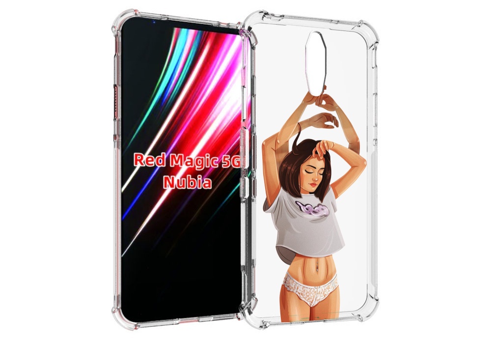 

Чехол MyPads много-рук женский для ZTE Nubia Red Magic 1 5G, Прозрачный, Tocco