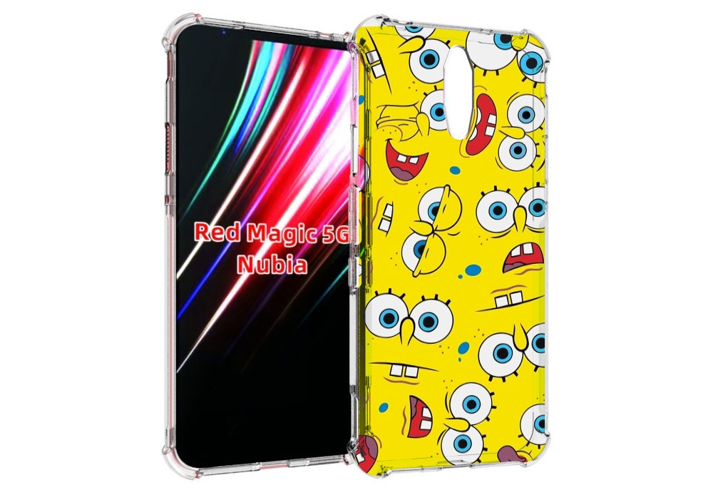 

Чехол MyPads много-спанч-боба для ZTE Nubia Red Magic 1 5G, Прозрачный, Tocco