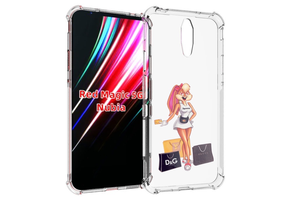 

Чехол MyPads модница-зайка женский для ZTE Nubia Red Magic 1 5G, Прозрачный, Tocco