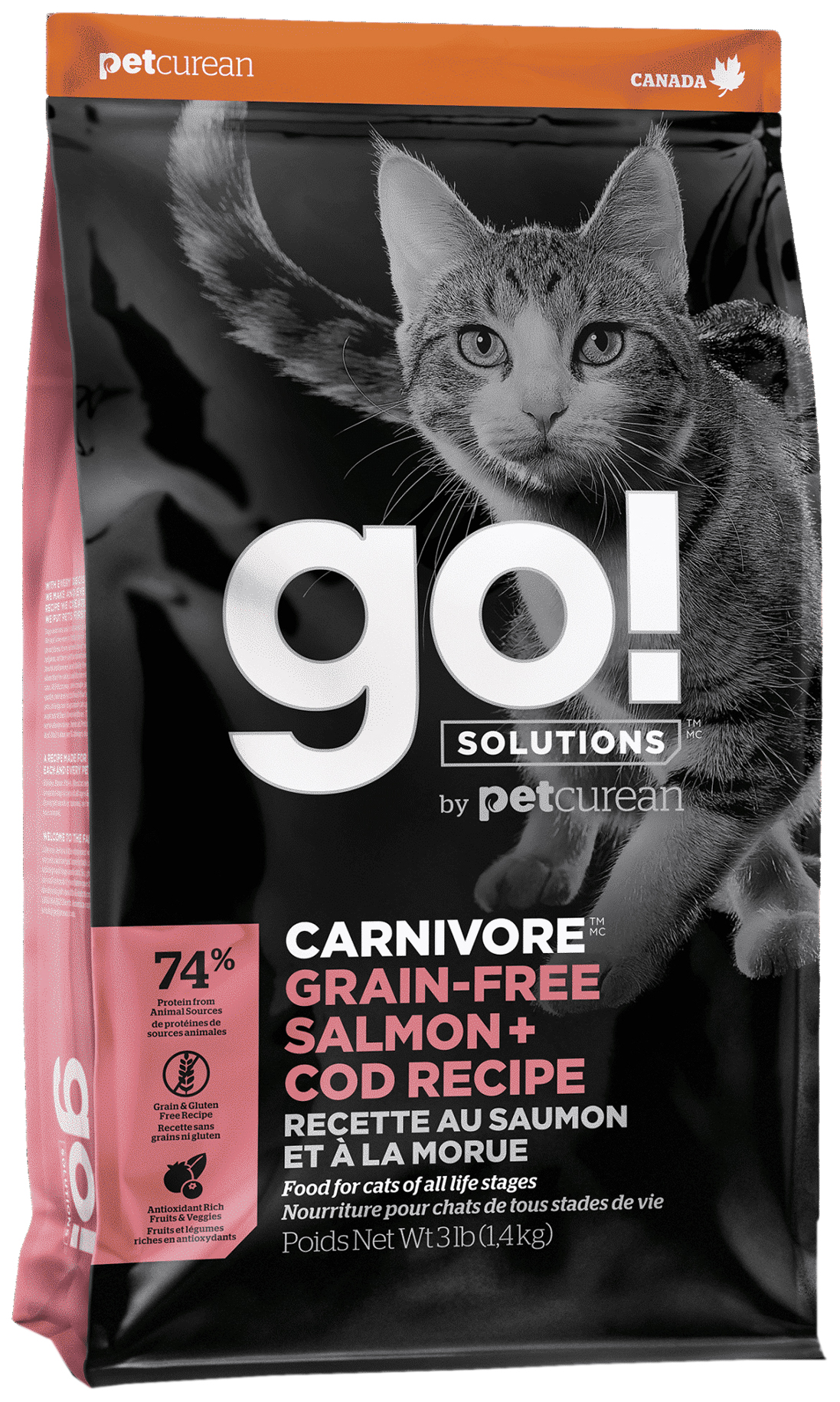 фото Сухой корм для кошек go! carnivore , лосось, треска, 3.63кг