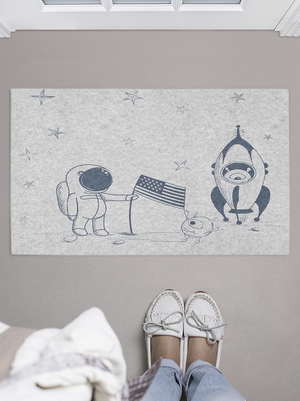 

Придверный коврик в прихожую для обуви, на резиновой основе, 75x45 см door_62114 JoyArty