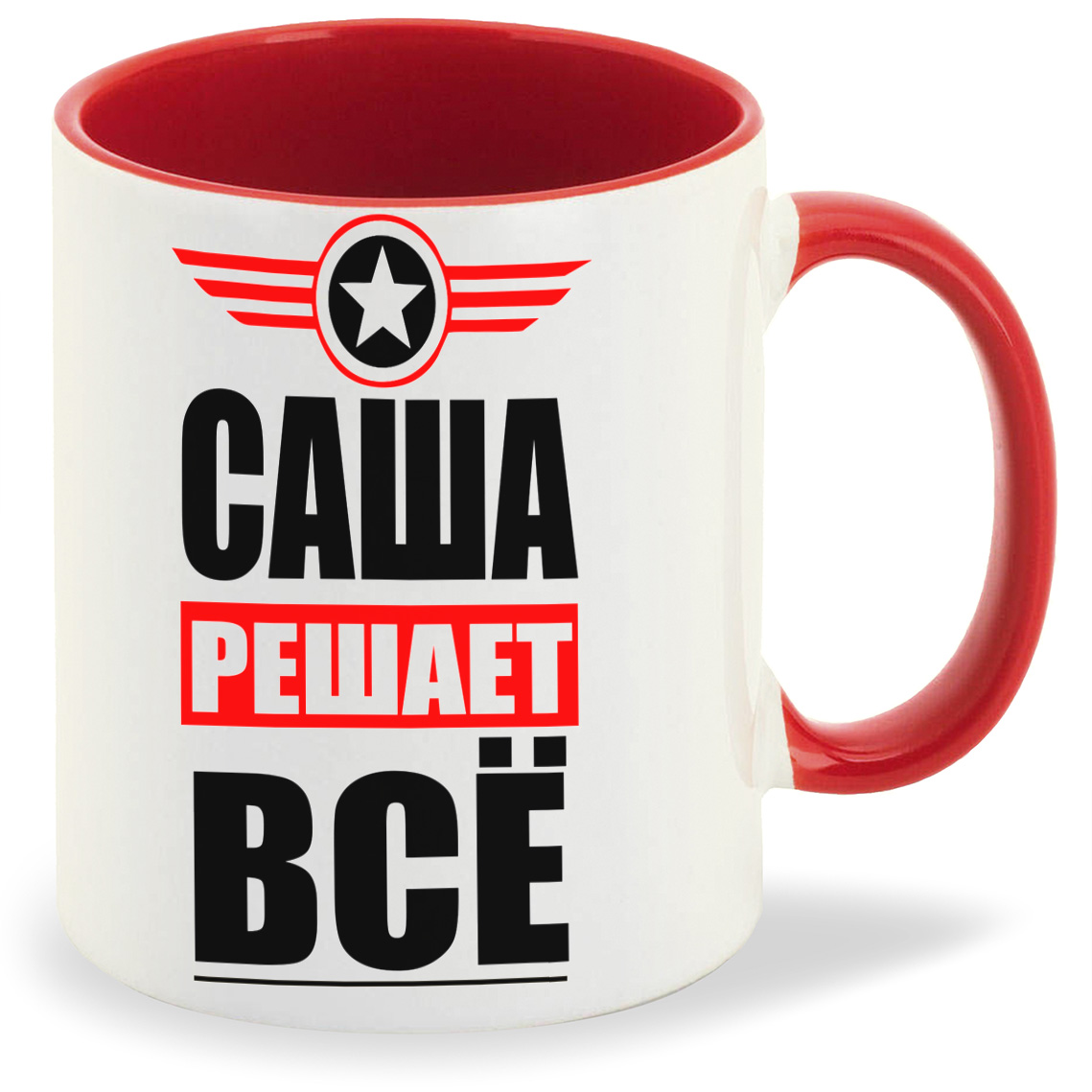 

Кружка CoolPodarok САША решает все, САША решает все